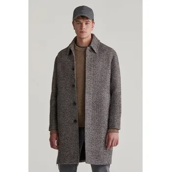 Pánský kabát KABÁT GANT WOOL CAR COAT DEEP BROWN
