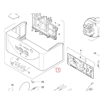 Kotel Junkers Řídící jednotka - kryty + knoflíky JUNKERS ZW 87054000610
