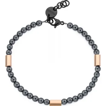 Náramek S'Agapõ Korálkový náramek s hematitem Riot SRT13 + 2 měsíce na vrácení zboží