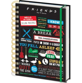 Blok A5 kroužkový linkovaný - Přátelé