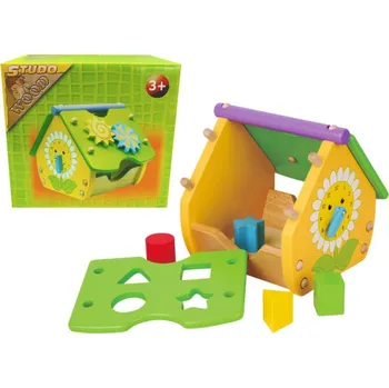 Dřevěná hračka BABU - Vkládačka domeček