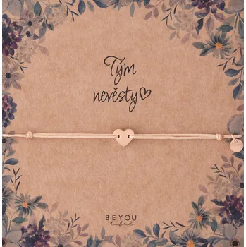 Náramek Dárková karta Tým nevěsty a náramek srdíčko