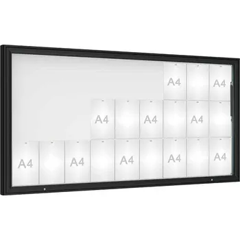 Informační tabulka Venkovní vitrína model 1000, 27 x A4, plexi, černá + doprava zdarma