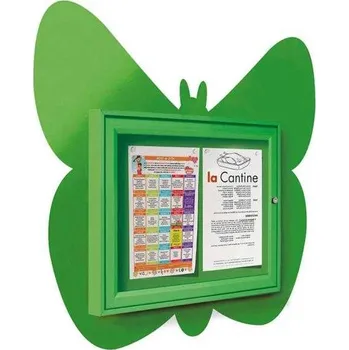 Informační tabulka Venkovní vitrína Motýl 2 x A4, zelená + doprava zdarma