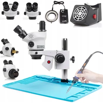 Mikroskop STEREO MIKROSKOP TRINOKULÁRNÍ TECHREBAL 10X S ODSÁVÁNÍM VÝPARŮ