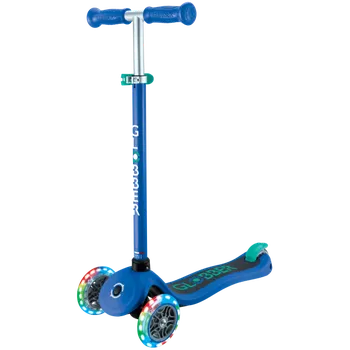Koloběžka Globber Dětská tříkolová koloběžka Primo - svítící kola - modrá