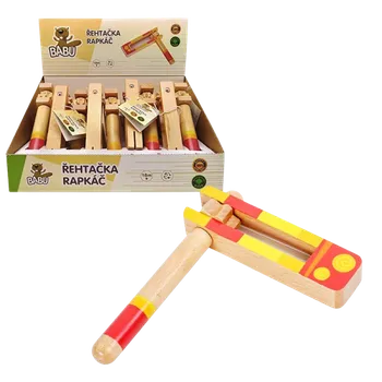 Dřevěná hračka BABU - Řehtačka C287