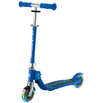 Koloběžka Globber Dětská skládací koloběžka Junior - svítící kola - modrá