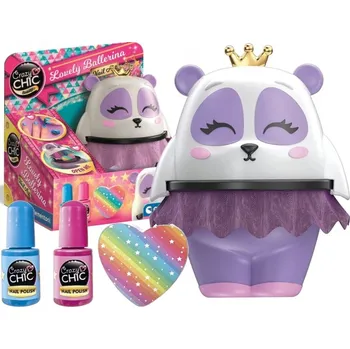 Lak na nehty Clementoni - CRAZY CHIC Lovely Ballerina - Sada na nehty PANDA