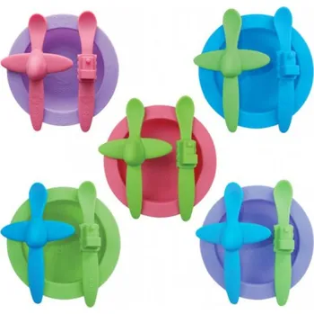 dětská jídelní sada OOGAA - Sada nádobí - miska + 2 lžíce - 5 druhů