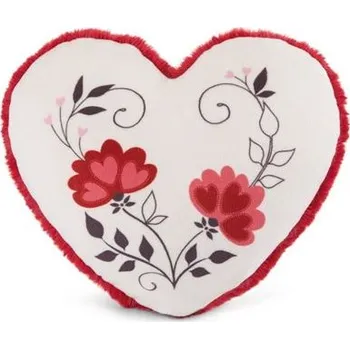 plyšák NICI Polštář Zajíček LOVE ve tvaru srdce 25x22 cm