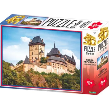 Puzzle PRIME 3D PUZZLE - ČR - Hrad Karlštejn 500 dílků