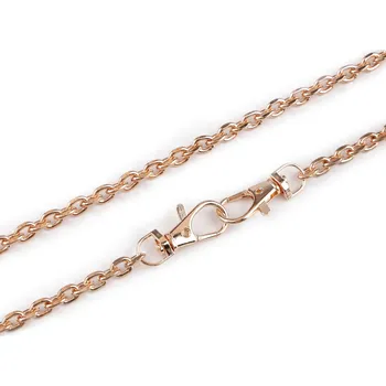 Řetízek Řetízek na kabelky s karabinou délka 120 cm, malé, 2 růžové zlato