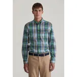 KOŠILE GANT REG POPLIN TARTAN CHECK SHIRT DEEP FOREST GREEN