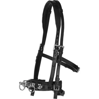 Kožený lonžovací obnosek Covalliero, černý - vel. Full