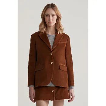 Dámské sako Gant Reg Cord Blazer Cacao 42