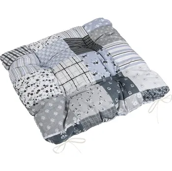 Podsedák Bellatex Sedák Adéla prošívaný 40x40 cm Patchwork šedá