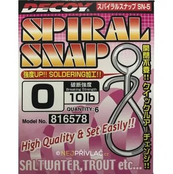 Karabinka Decoy Spiral Snap Vel.1 (6ks)