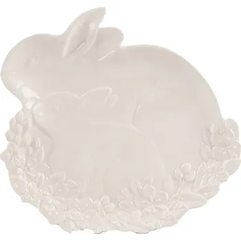 Keramický talířek/ miska ve tvaru králíčků Rabbit - 23*24*2 cm