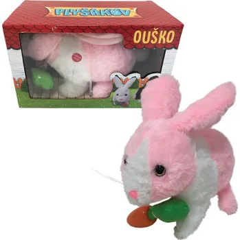 Hračka pro nejmenší PLYŠÁKOV - Interaktivní králík Ouško růžový