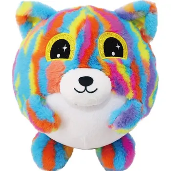 plyšák Nafukovací plyšový kamarád - Medvídek duhový 23 cm