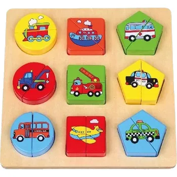 Hračka BABU - Puzzle dopravní prostředky