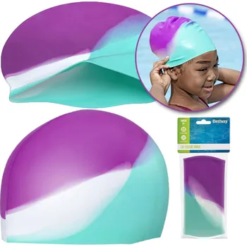 Plavecká čepice BAZÉNOVÁ KOUPACÍ ČEPICE PRO DĚTI - BAREVNÁ