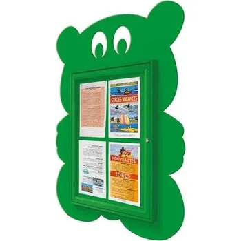 Informační tabulka Venkovní vitrína Medvídek 4 x A4, zelená + doprava zdarma