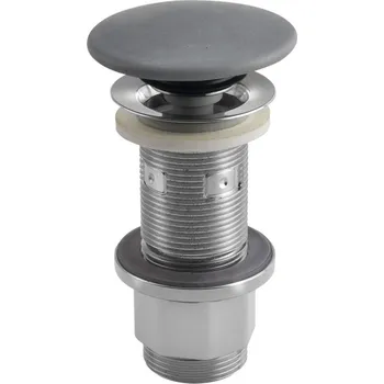 Sifon Sapho Umyvadlová výpust 5/4“, click-clack, betonová zátka, 10-80mm, šedá mat - FG917