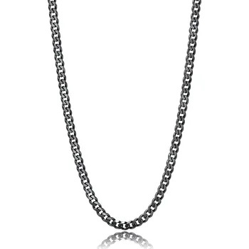 Řetízek S'Agapõ Černý ocelový řetízek Ripple SRP02 + 2 měsíce na vrácení zboží