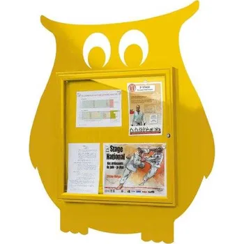 Informační tabulka Venkovní vitrína Sova 6 x A4, žlutá + doprava zdarma
