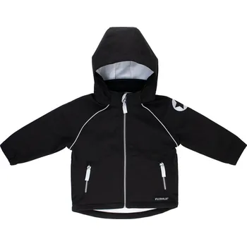 Dětská větru a vodě odolná softshellová bunda černá NIGHT Villervalla Velikost: 80