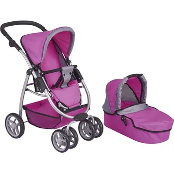 Kočárek pro panenku Kočárek 2v1 - (korba)-růžový