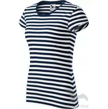 MALFINI Tričko dámské SAILOR 804, krátký rukáv, barva námořní modrá (bílý proužek) 02, vel. S