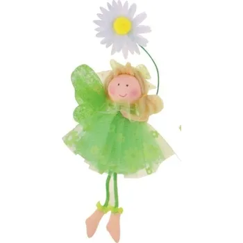 Víla se zelenou sukýnkou na zavěšení 15 cm různé druhy