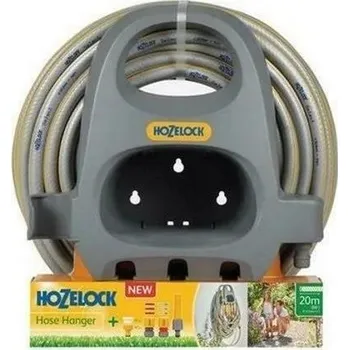 Držák na zahradní hadici DOMO SERVICE Sada věšáku na hadice s 20m hadicí s příslušenstvím 12,5mm HOZELOCK 23640000