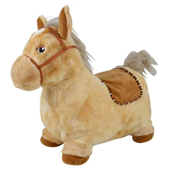 Figurka Skákací kůň béžový se zvukem koně