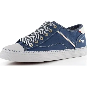 Dámské tenisky Mustang plátěné tenisky na platformě Jeansblau 1376-303-841 - 37 | P673068