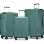 3dílná minimalistická sada kufrů z ABS+PC - 33/60/92 L Kono – vojenská zelená