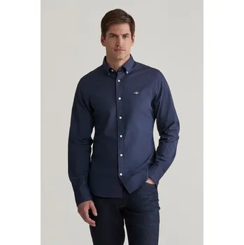 Pánská košile KOŠILE GANT SLIM MICRO PRINT SHIRT EVENING BLUE