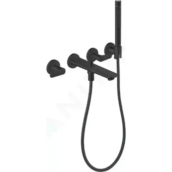 Vodovodní baterie Axor Citterio C Vanová baterie pod omítku, 4-otvorová instalace, s příslušenstvím, matná černá, 49481670