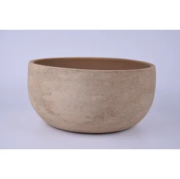Mísa/Obal na květináč keramický BRAGA, pr.28x13cm, kamel|CAMEL|Ego Dekor