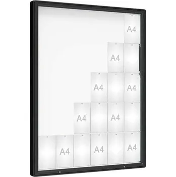 Informační tabulka Venkovní vitrína model 2000, 30 x A4, plexi, černá + doprava zdarma