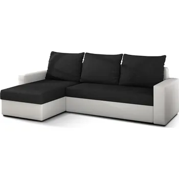 Sedací souprava Rohová rozkládací sedací souprava LIVIO 237 cm Sawana 14/Soft 17 černá univerzální