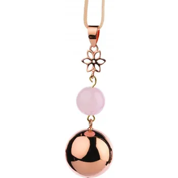 Přívěsek Bola Těhotenská rolnička FANTASY Rose gold pearl flower