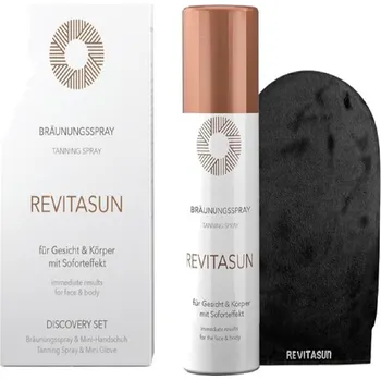 Přípravek na opalování RevitaSun - Revitasun Discovery Set (opalovací sprej 50 ml a mini rukavice) Samoopalovací krémy unisex