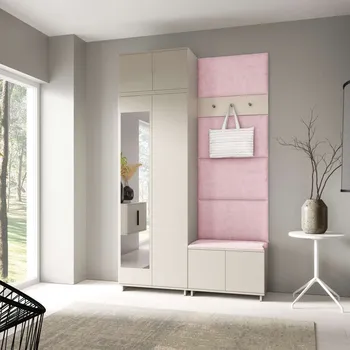 Předsíňová stěna Předsíňová stěna Bianco 4 - P/6 Barva panelů: Pastelová růžová - Trinity 19