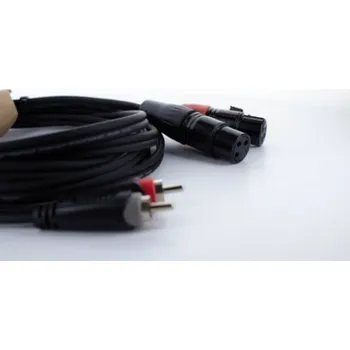 Elektrická zásuvka Cordial EU 1,5 FC XLR propojovací kabel [2x XLR zásuvka 3pólová - 2x cinch zástrčka] 1.50 m černá