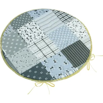 Podsedák Bellatex Sedák Adéla kulatý hladký průměr 40 cm Patchwork šedá