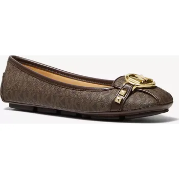Dámské baleríny Michael Kors dámské balerínky Fulton hnědé logové 37,5